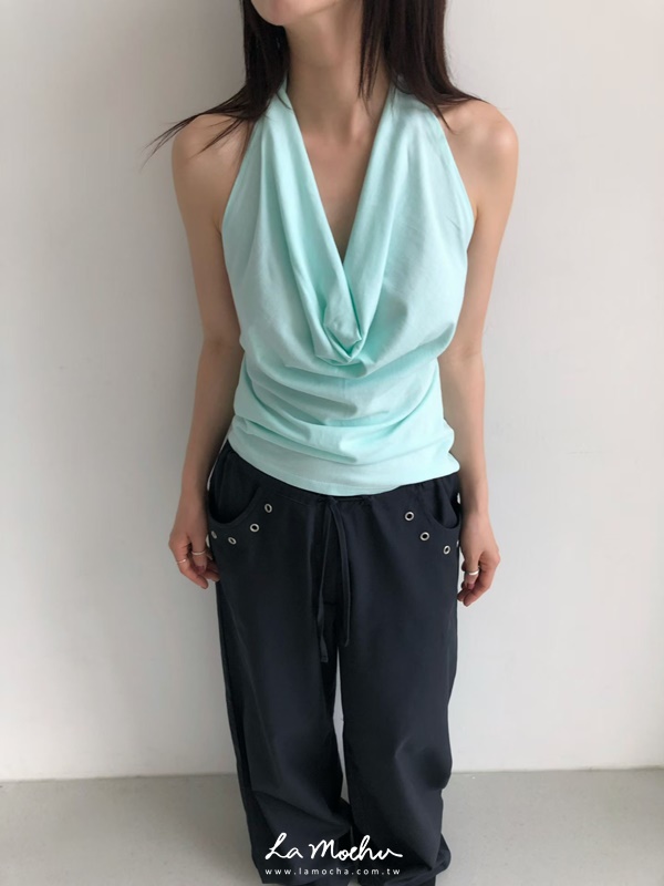 掛脖垂領美背背心